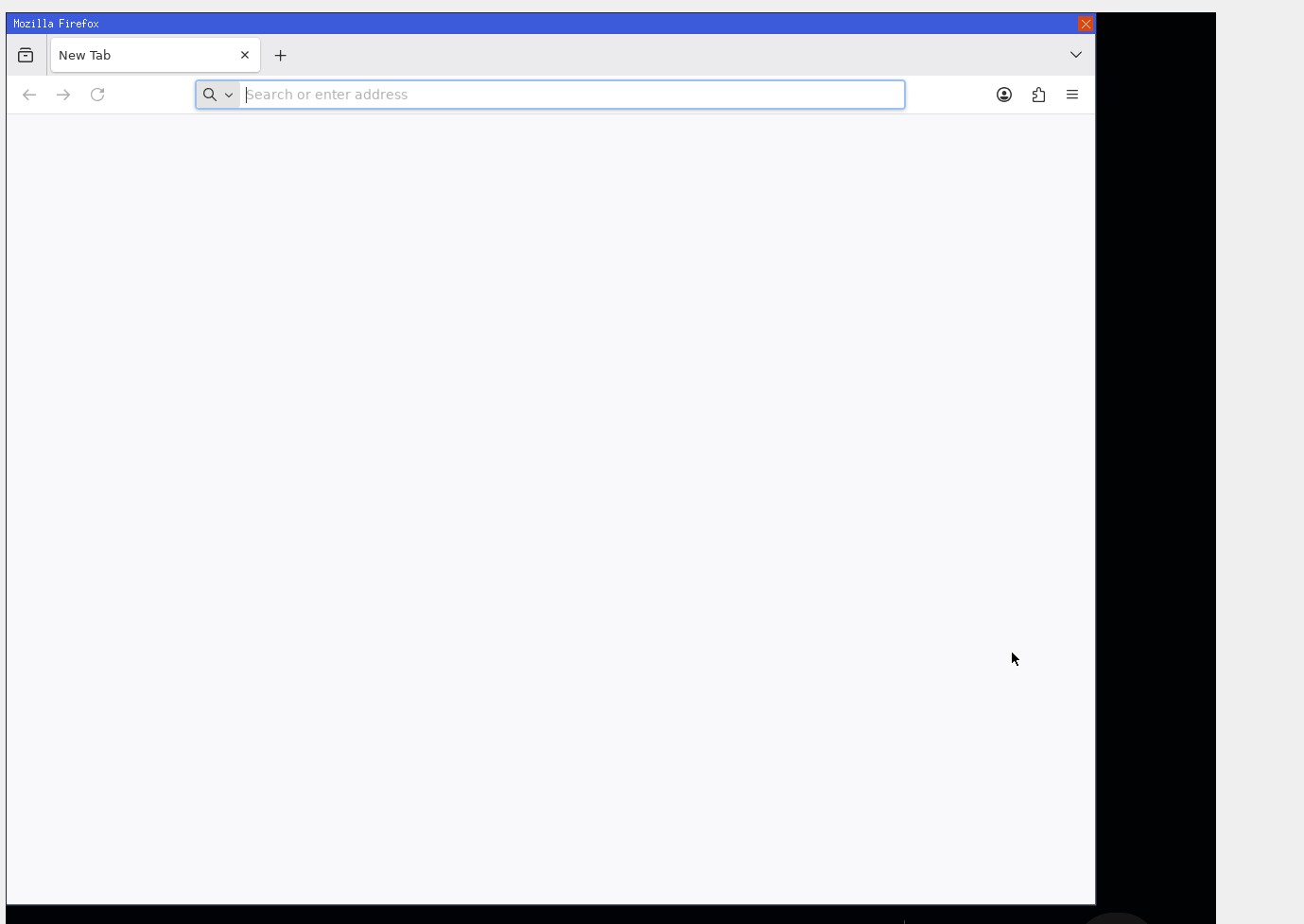 Firefox ESR running on NoovexOS with its own window drawn on the desktop
